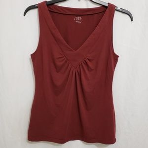 Ann Taylor LOFT red sleeveless top, Medium